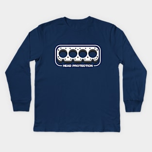 Head Gasket 'Head Protection' Automotive Design Kids Long Sleeve T-Shirt